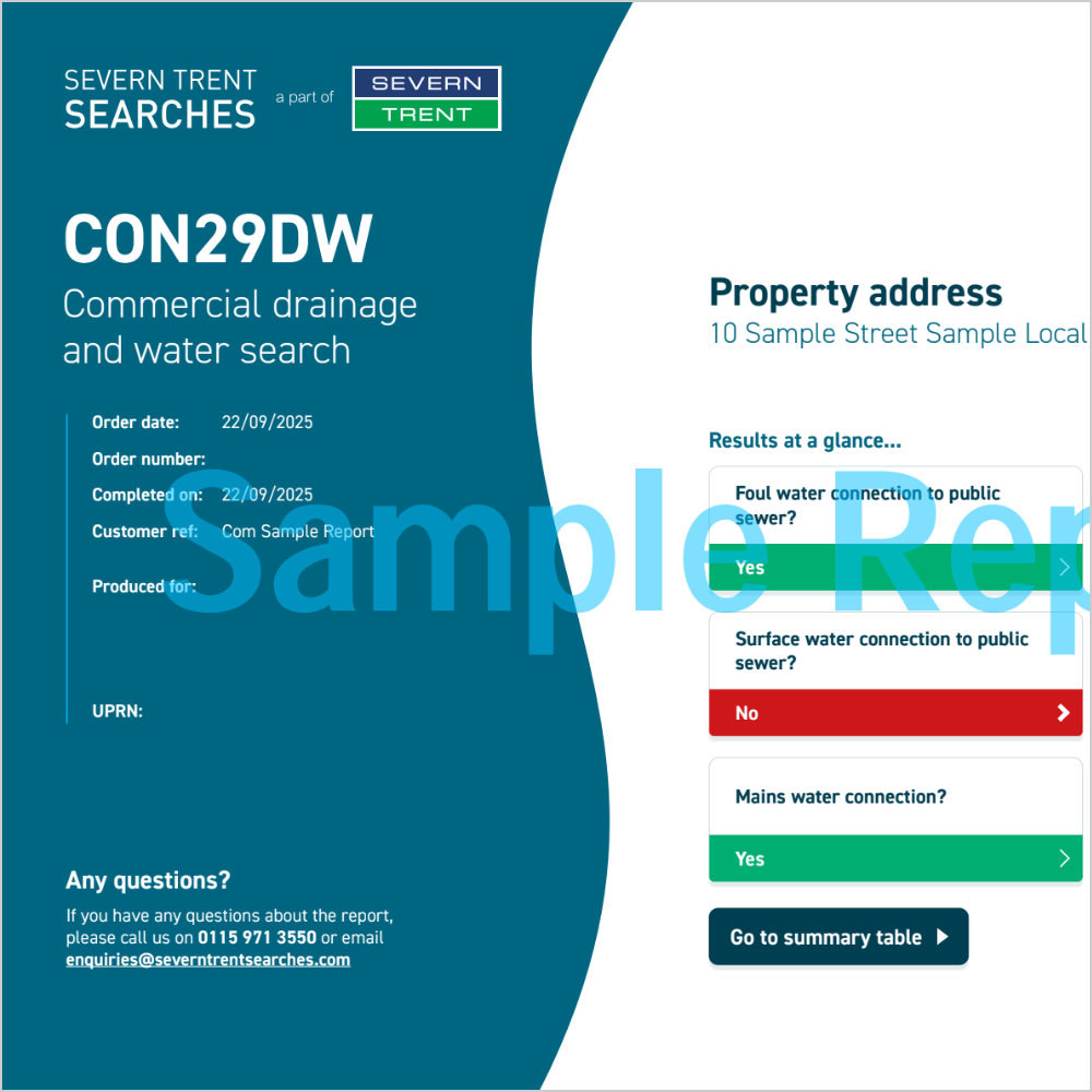 Commercial CON29DW Sample