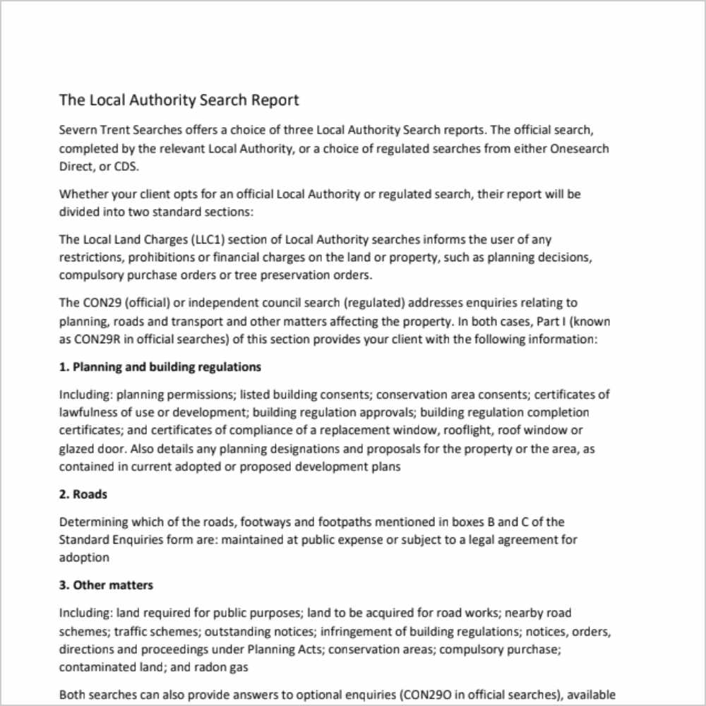 Local Authority Search Report