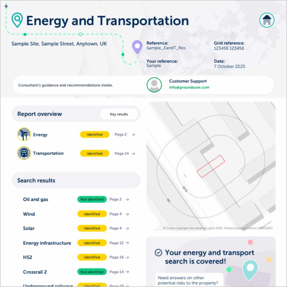 Groundsure Energy & Transportation Sample