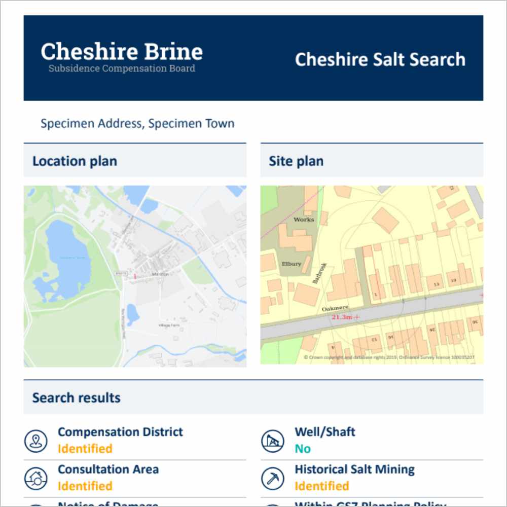Groundsure Cheshire Salt Search Sample