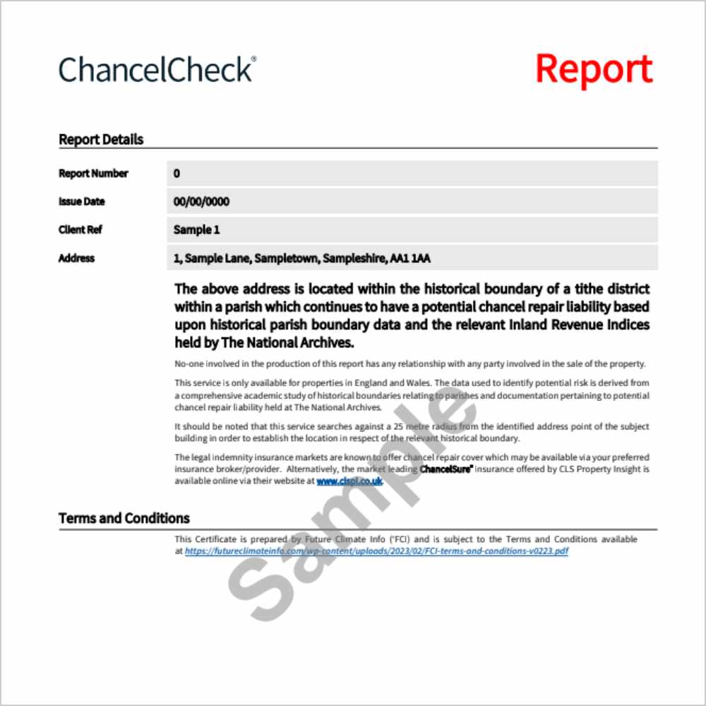 Chancelcheck Sample