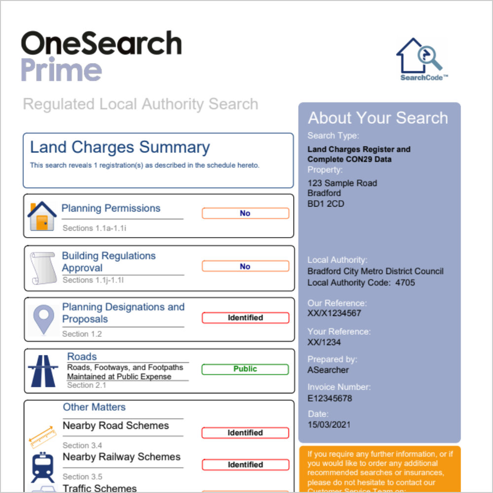 Commercial Onesearch Prime LA Sample