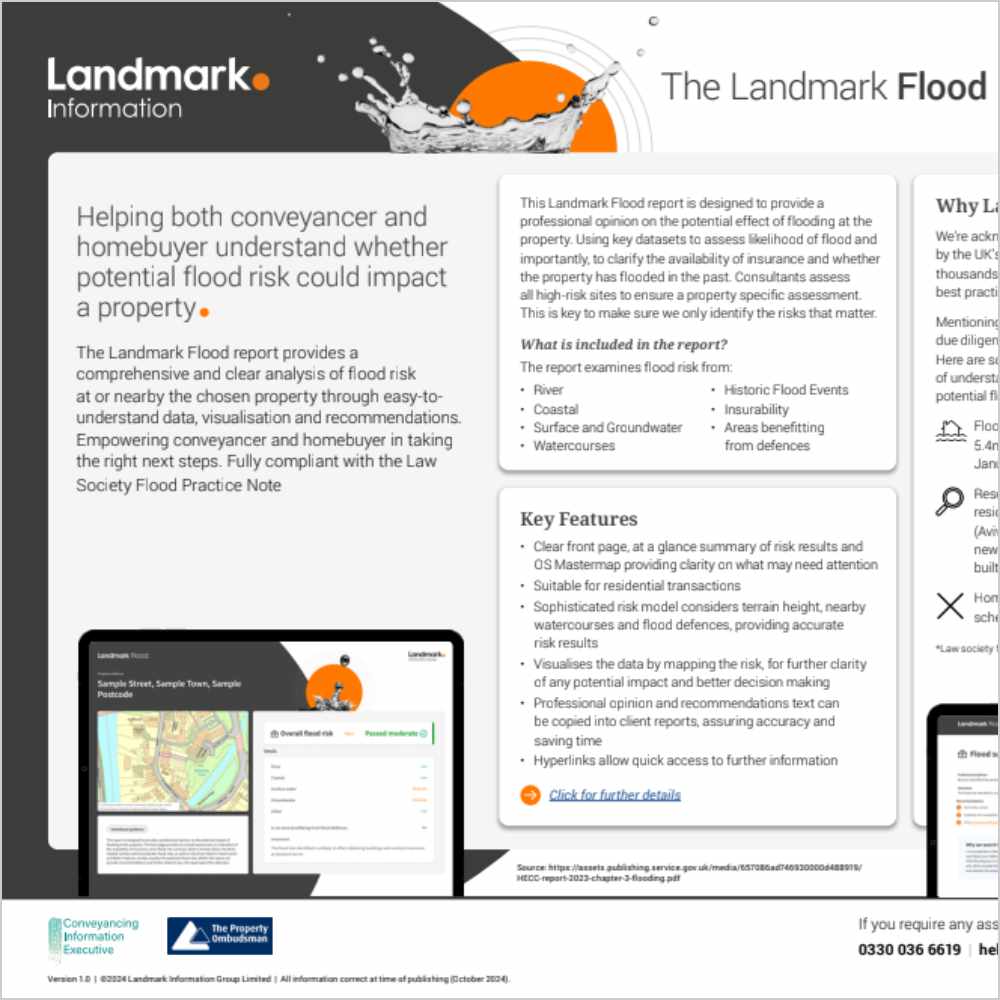 Landmark Flood Product Card