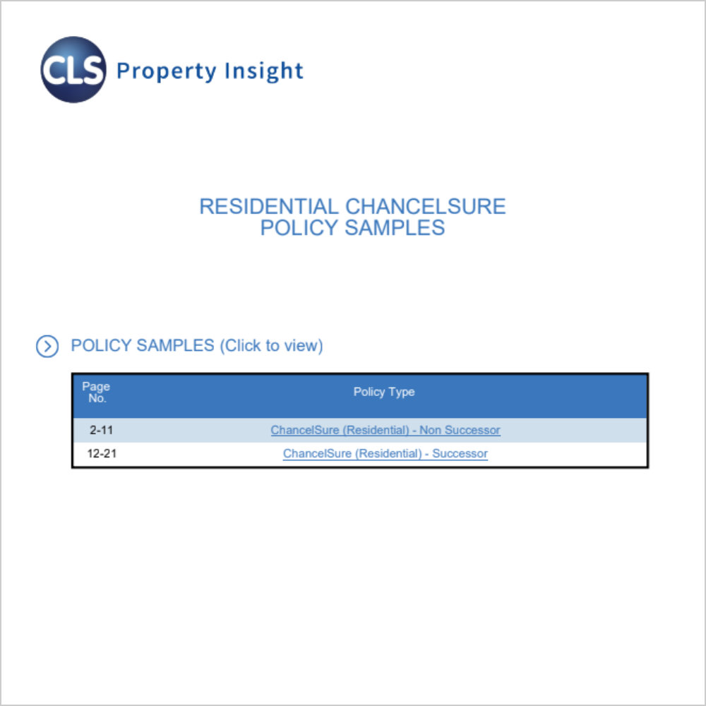 Chancelsure Insurance Sample