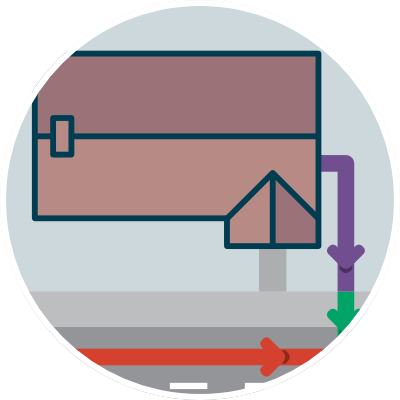 Sewer layout example - detached property