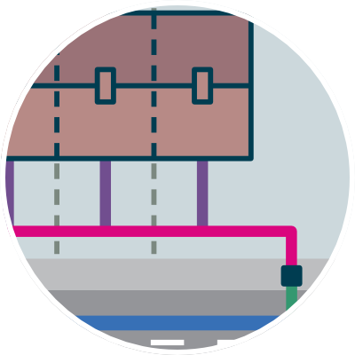 Water pipe shared supply example