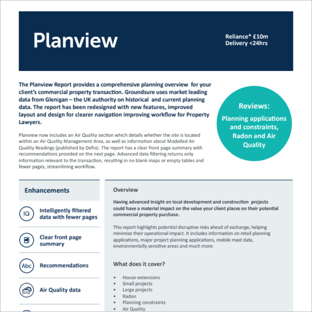 Groundsure Planview Product Card