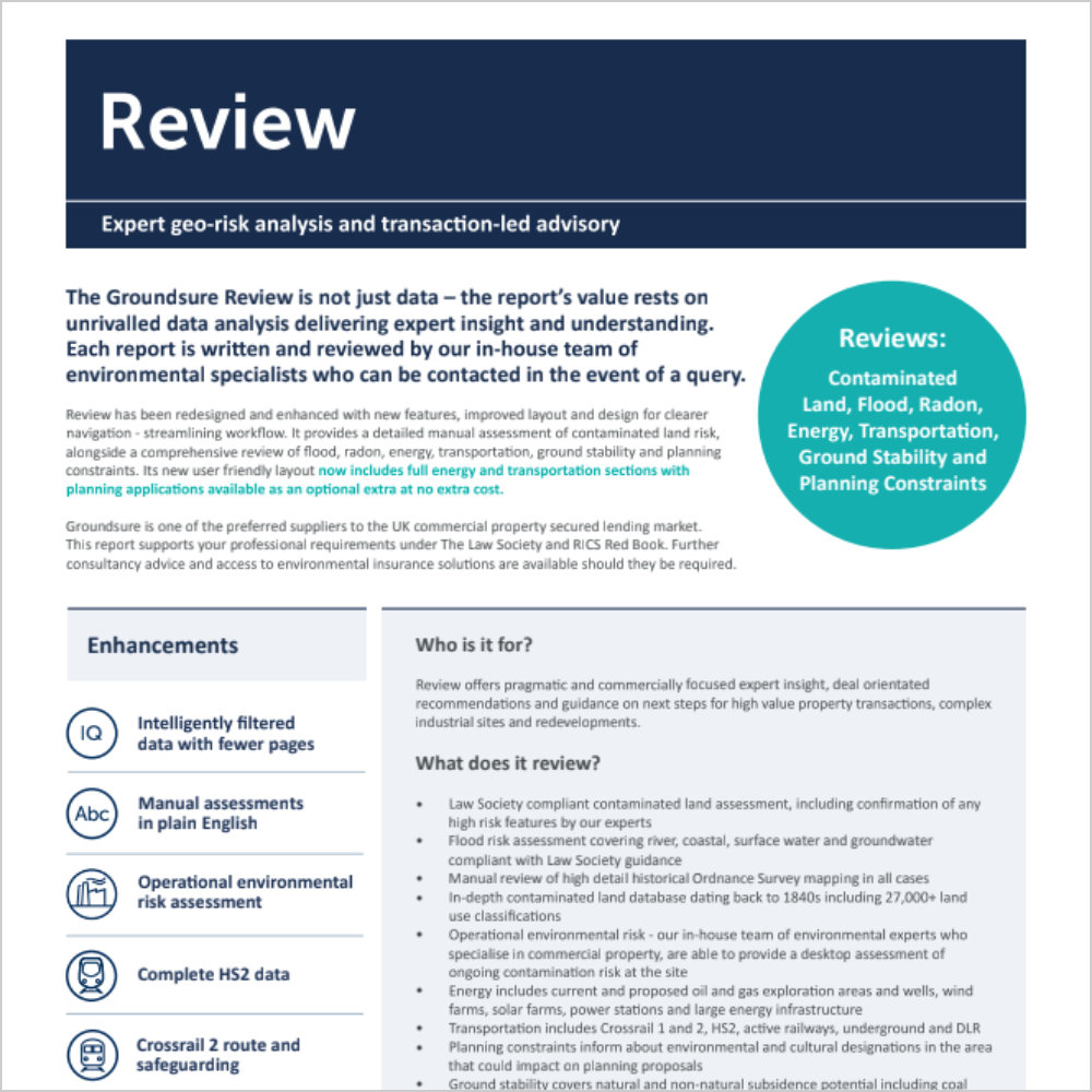 Groundsure Review Product Card