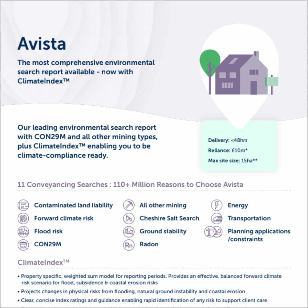 Groundsure Avista Product Card