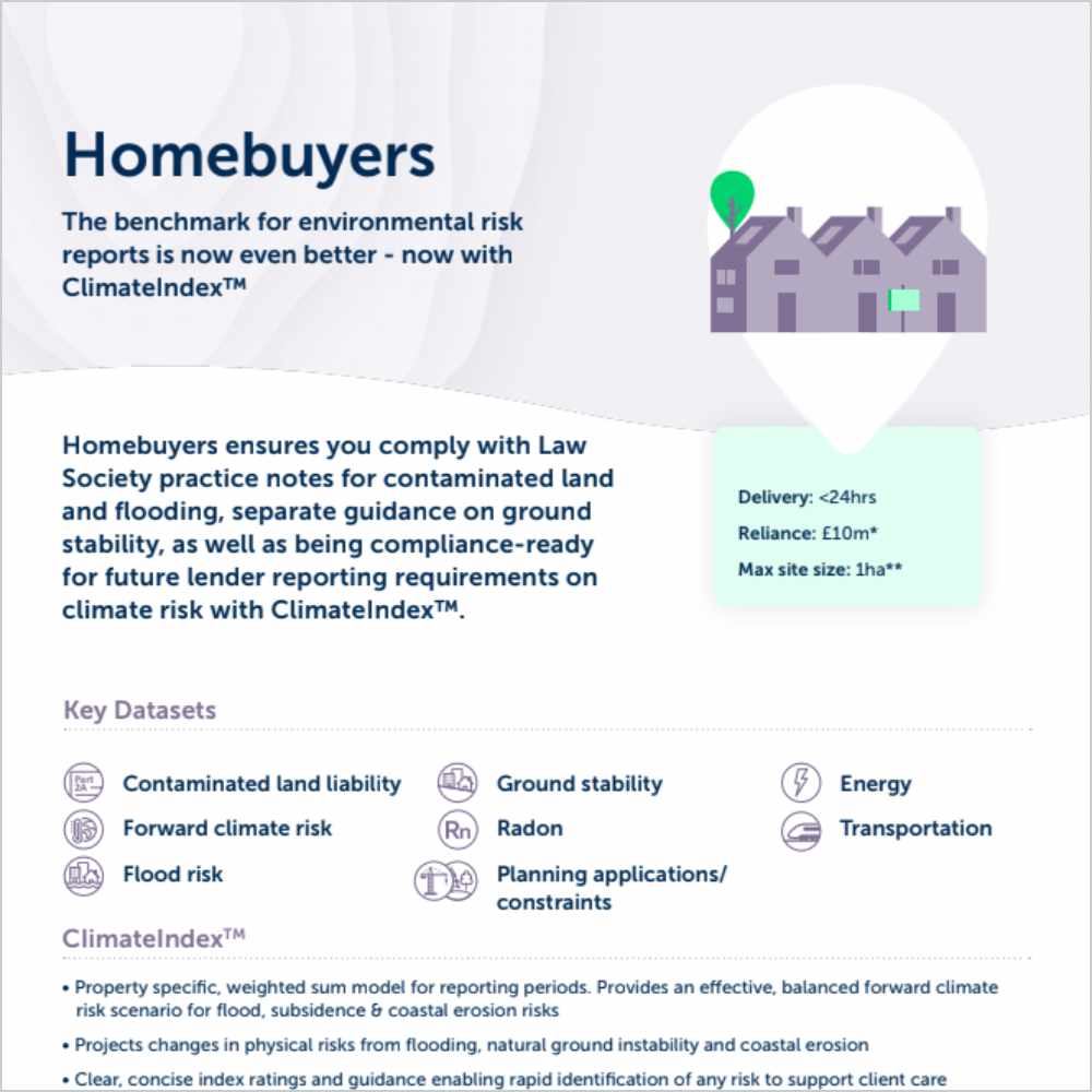 Groundsure Homebuyers Product Card