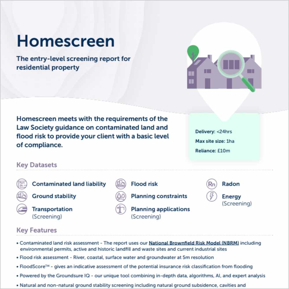 Groundsure Homescreen Product Card