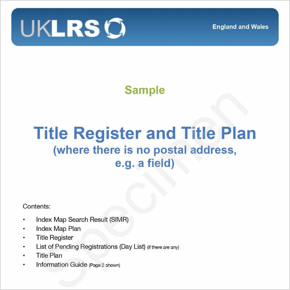 Land Registry Sample